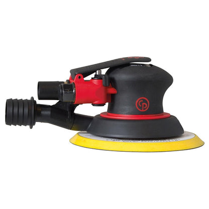 CHICAGO PNEUMATIC 160W 5mm Palm Velcro Pad, Vacuum Assist Orbital Air Sander CP7255CVE