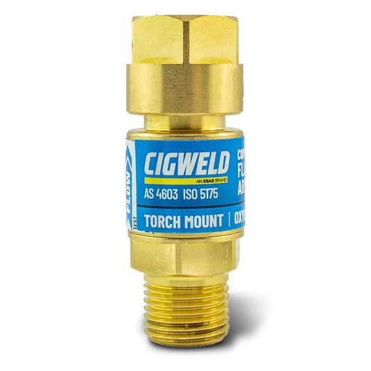Cigweld Comet Flashback Arrestor, Torch Mount, Oxygen - Part 208514