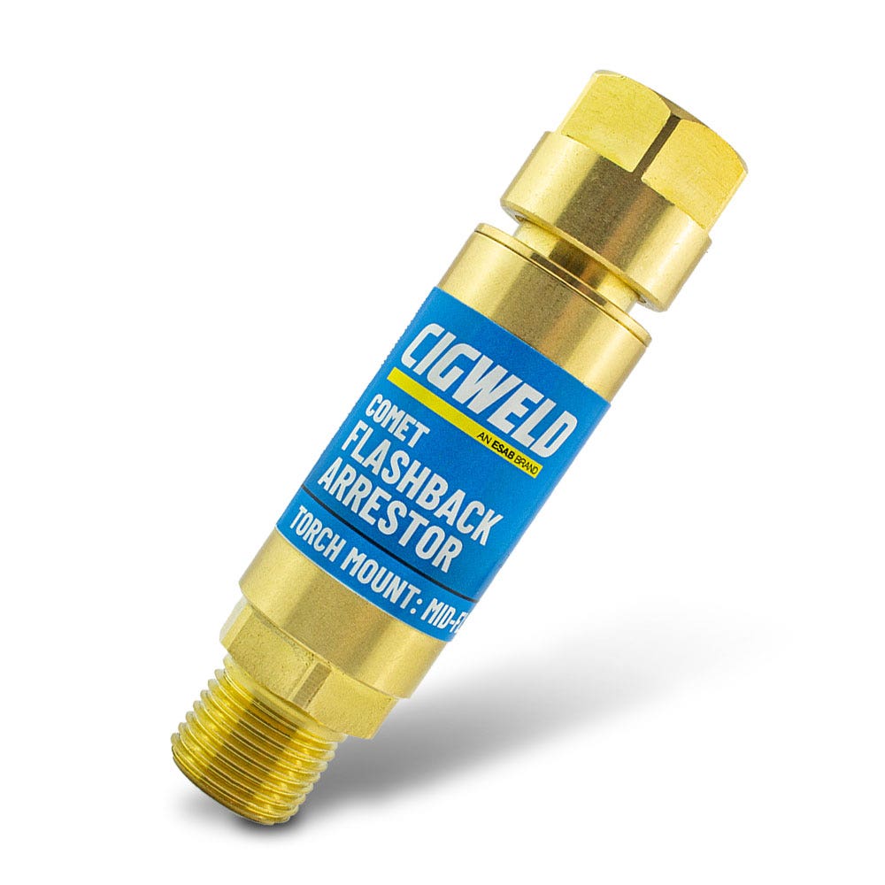 Cigweld Comet Flashback Arrestor, Torch Mount, Mid-Flow Oxygen - Part 208519