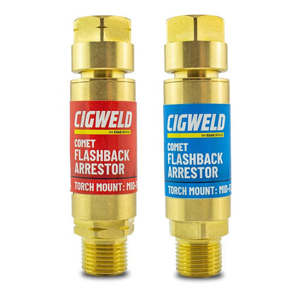 Cigweld Comet Flashback Arrestor, Torch Mount, Mid-Flow Fuel - Part 208520