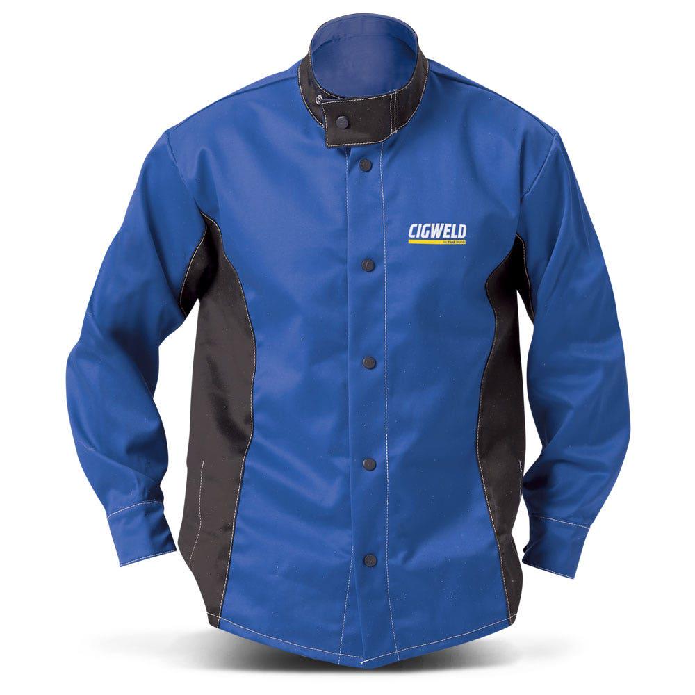 Cigweld Welding Jacket, Blue/Black - Part 646771