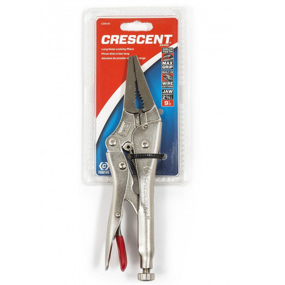 CRESCENT 230MM 9 Long Nose Locking Pliers w Wire Cutter C9NVN-08