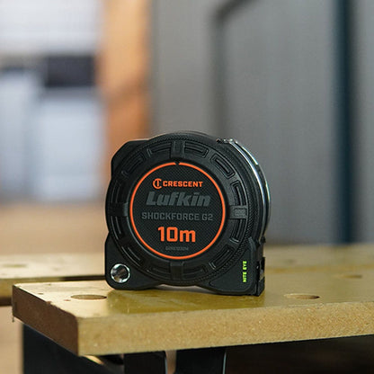 CRESCENT LUFKIN 10m x 32mm Shockforce Nite Eye Gen 2 Tape Measure - Black G2NE1032M