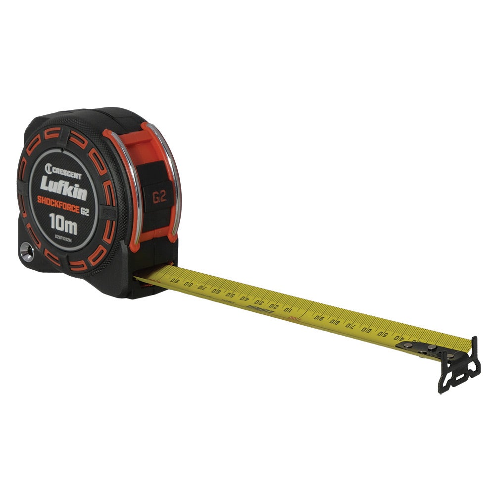 CRESCENT LUFKIN 10m x 32mm Shockforce Gen 2 Tape Measure - Yellow G2SF1032M