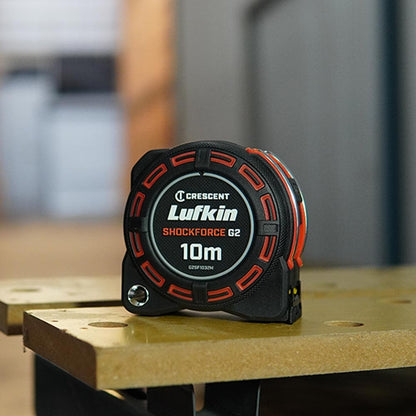 CRESCENT LUFKIN 10m x 32mm Shockforce Gen 2 Tape Measure - Yellow G2SF1032M