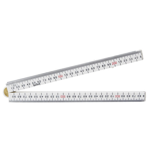 CRESCENT LUFKIN 1M 4 Fold White Bevelled Edge Folding Rule 1M LFBSIN