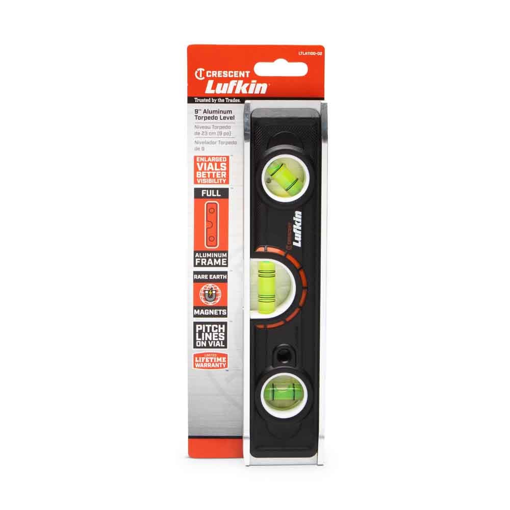 CRESCENT LUFKIN 230mm Aluminium Torpedo Level LTLA1100-02