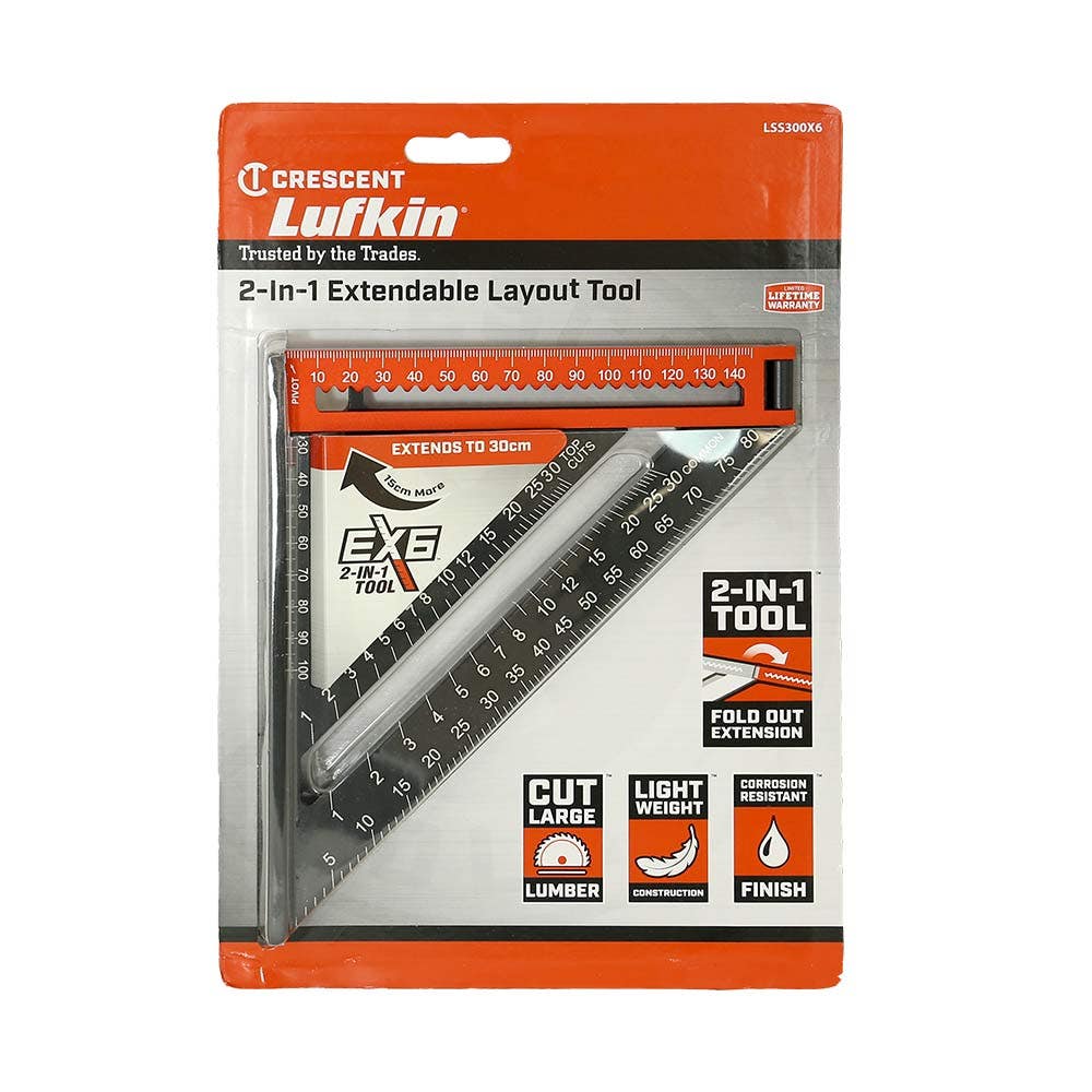 CRESCENT LUFKIN 2-in-1 Extendable Layout Tool LSS300X6