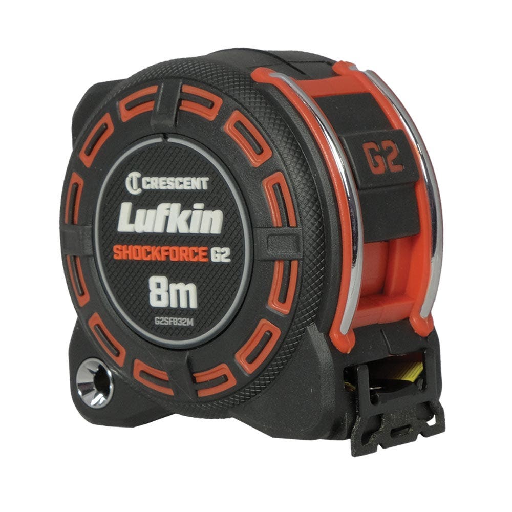 CRESCENT LUFKIN 8m x 32mm Shockforce Gen 2 Tape Measure - Yellow G2SF832M