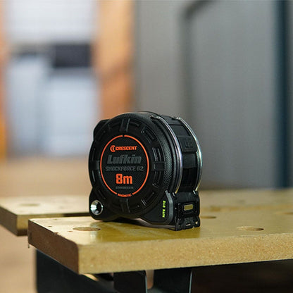 CRESCENT LUFKIN 8m x 32mm Shockforce Nite Eye Gen 2 Magnetic Tape Measure - Black G2MAGNE832M