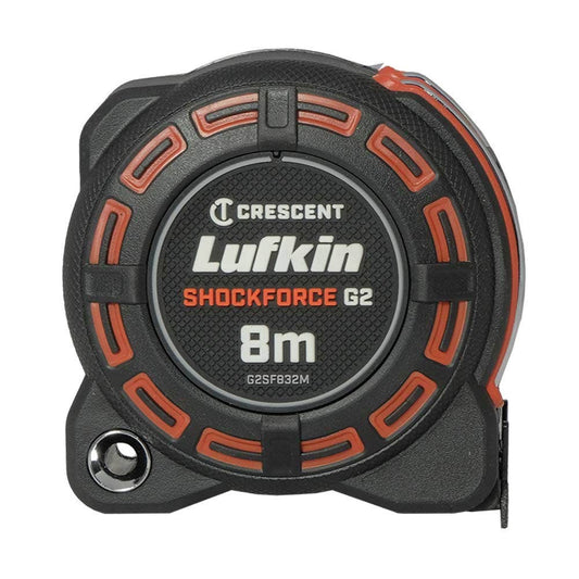 CRESCENT LUFKIN 8m x 32mm Shockforce Gen 2 Tape Measure - Yellow G2SF832M