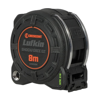 CRESCENT LUFKIN 8m x 32mm Shockforce Nite Eye Gen 2 Tape Measure - Black G2NE832M