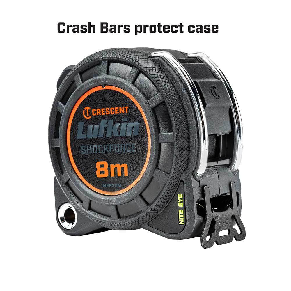 CRESCENT LUFKIN 8m x 30mm Shockforce Nite Eye Gen 1 Tape Measure NE830M