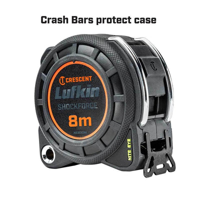 CRESCENT LUFKIN 8m x 30mm Shockforce Nite Eye Gen 1 Tape Measure NE830M
