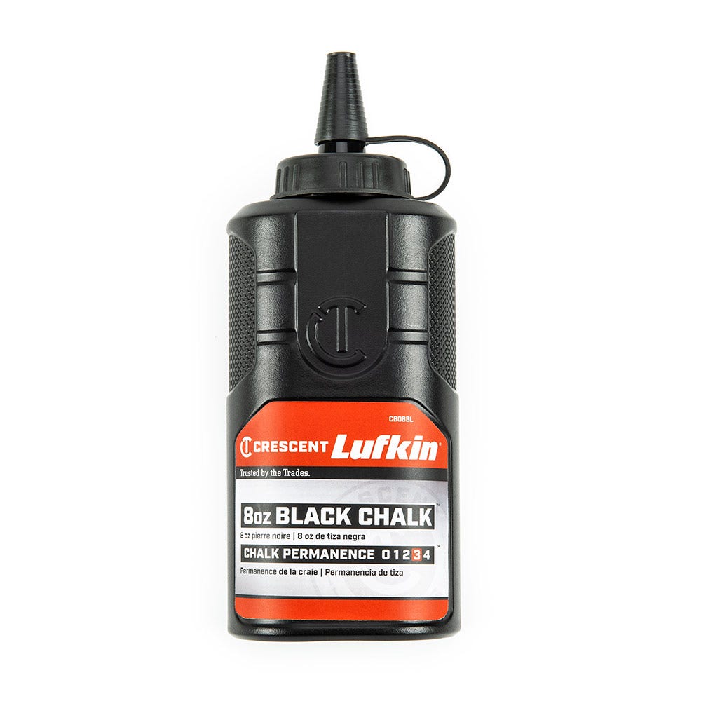 CRESCENT LUFKIN 8oz Chalk in Bottle Black CB08BL