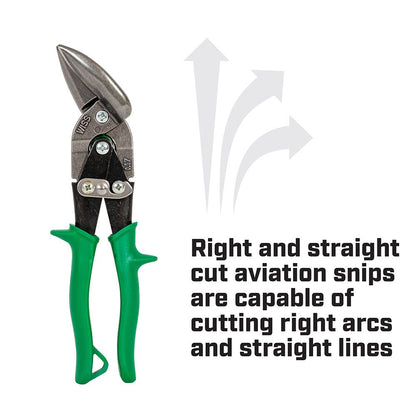 CRESCENT WISS 235mm 9-1 4 Metalmaster Offset Straight And Right Cut Aviation Snips M7R
