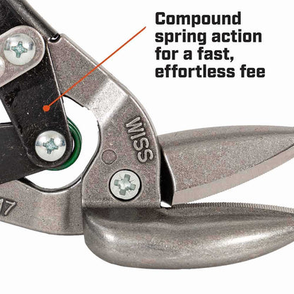 CRESCENT WISS 235mm 9-1 4 Metalmaster Offset Straight And Right Cut Aviation Snips M7R