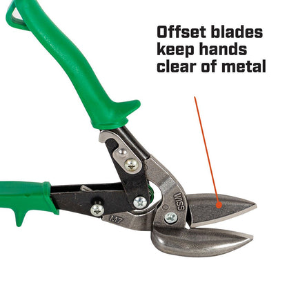 CRESCENT WISS 235mm 9-1 4 Metalmaster Offset Straight And Right Cut Aviation Snips M7R