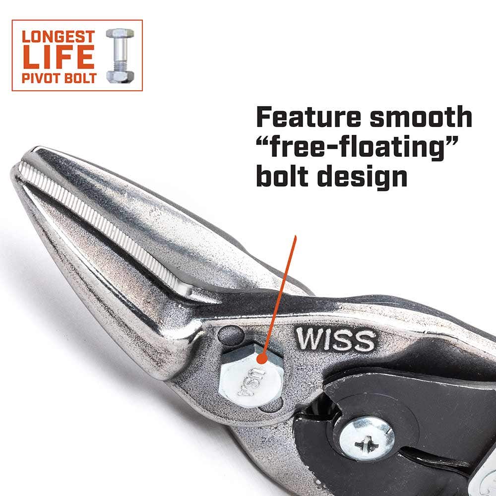 CRESCENT WISS 248mm Left Cut Tin Snips M1RAU