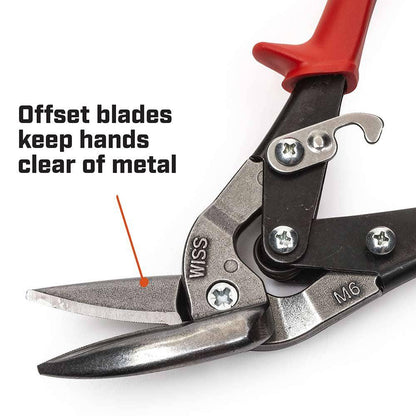 CRESCENT WISS Metalmaster 235mm 9-1 4 Offset Straight And Left Cut Aviation Snip MR6