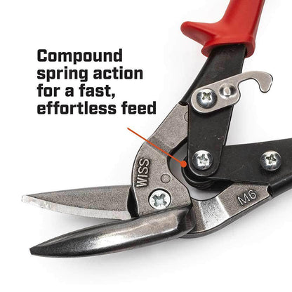 CRESCENT WISS Metalmaster 235mm 9-1 4 Offset Straight And Left Cut Aviation Snip MR6