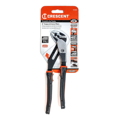 CRESCENT Z2 K9 200mm Straight Jaw Dual Material Tongue and Groove Plier RTZ28CG