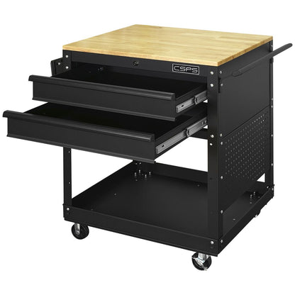 CSPS Tool Cart Rubber wood work Surface 68.6cm