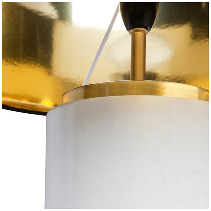 Cafe Lighting Paola Marble Table Lamp With Black Shade White