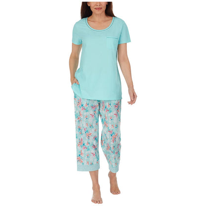 Carole Hochman Pyjama Set 4pc Aqua