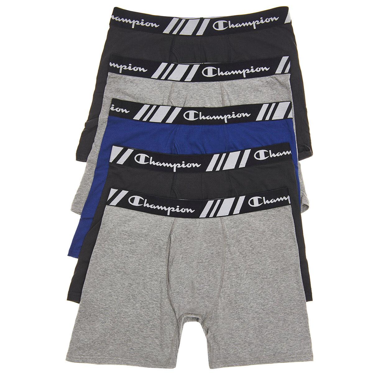 Champion Men's Boxer 5 Pack Charcoal Black Medium