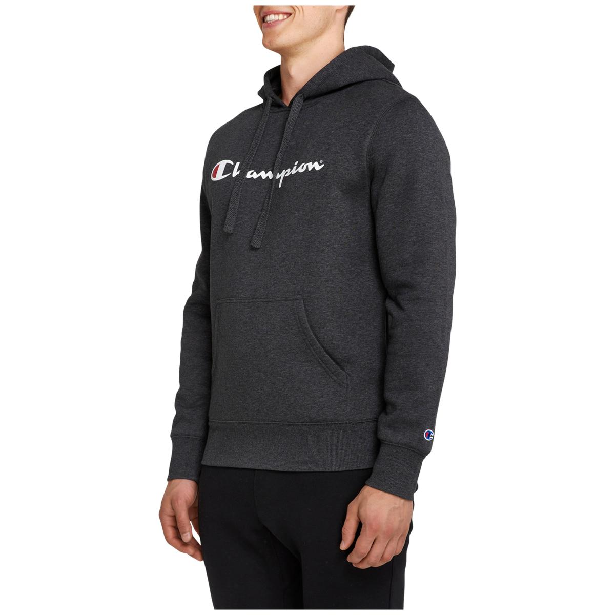 Champion Men's Script Hoodie Heather Granite