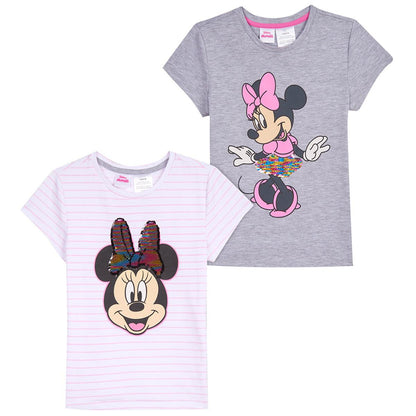 Characters Kids' Sequin Flip Tee 2pk Minnie Mouse