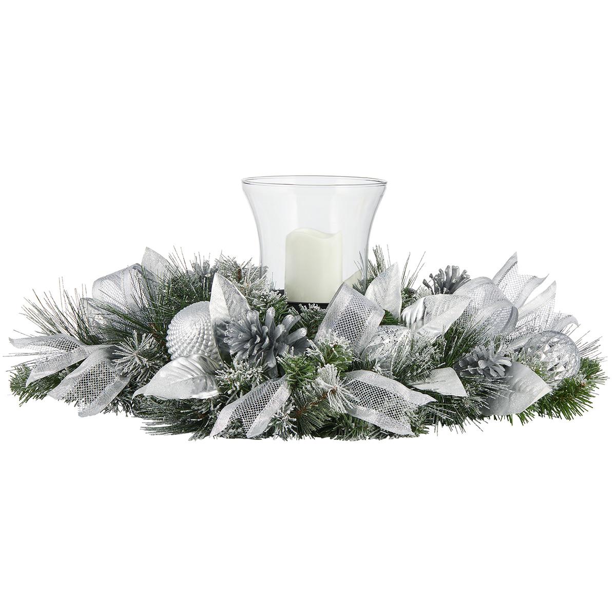 Christmas LED Silver Candle Centrepiece 81.28cm