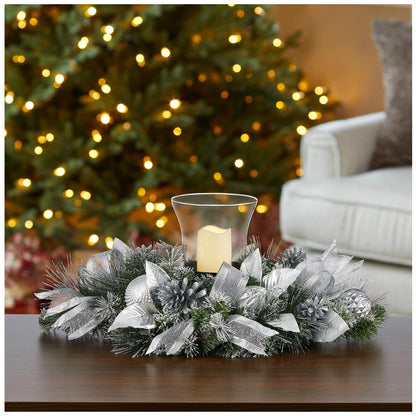 Christmas LED Silver Candle Centrepiece 81.28cm