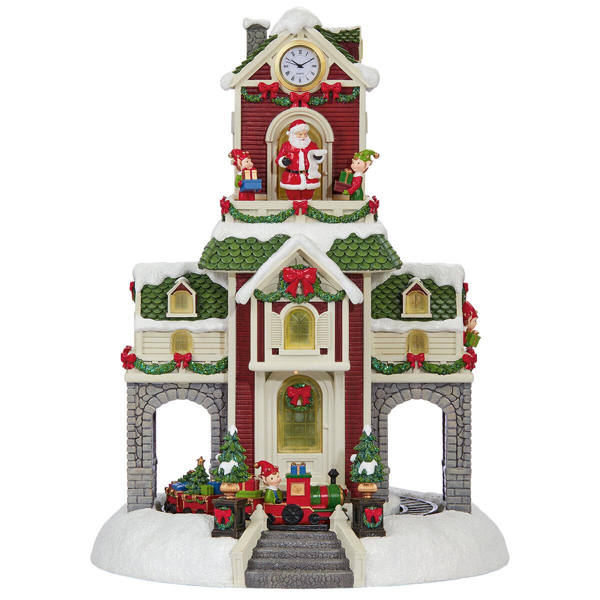 Christmas Lighted Train Station