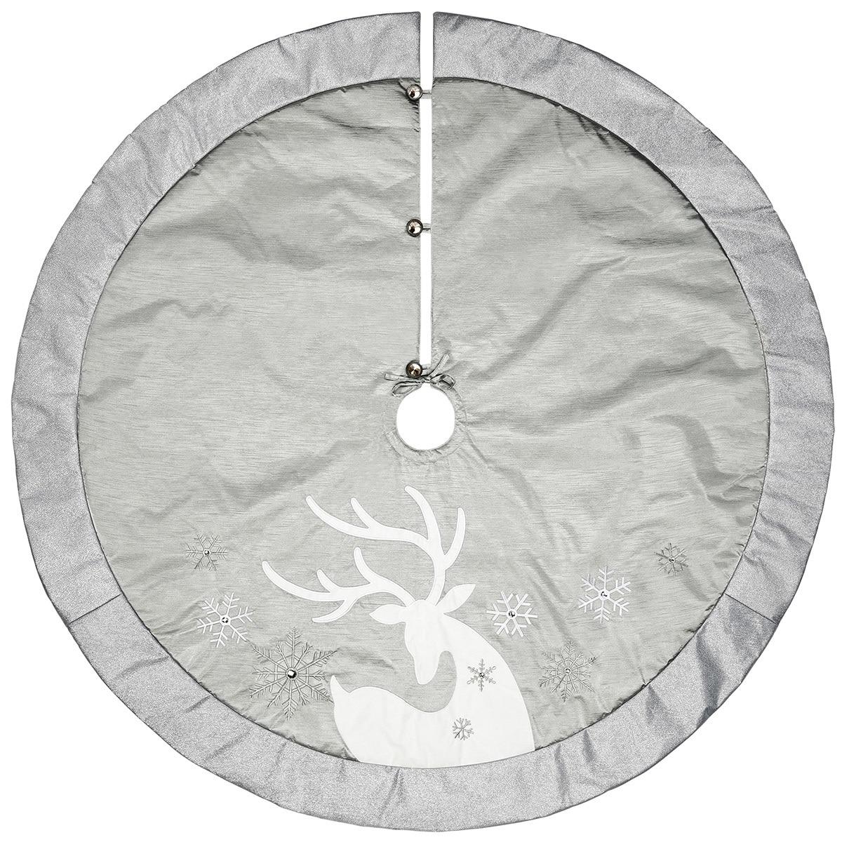 Christmas Tree Skirt 167.64cm Red Light Bulbs
