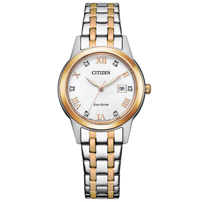 Citizen Women's Two Tone Eco-Drive Dress Watch FE1246-85A