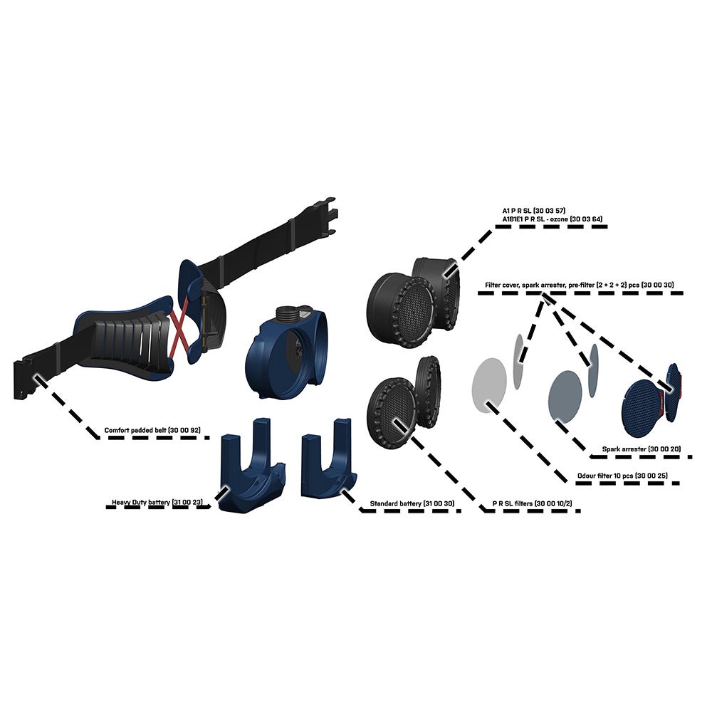 CleanAIR Omnira COMBI Welding Helmet and AerGO PAPR Kit R303201