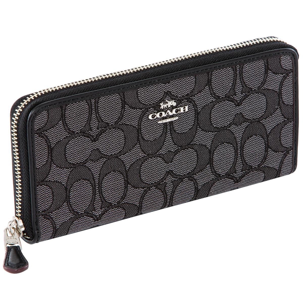 Coach Slim Accordion Signature Jacquard Wallet