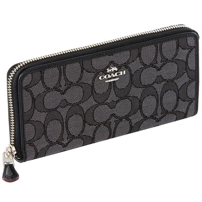 Coach Slim Accordion Signature Jacquard Wallet