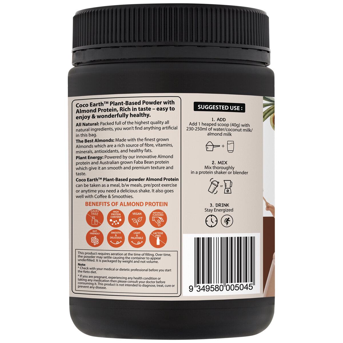 Coco Earth Almond Protein Chocolate Flavour 800g