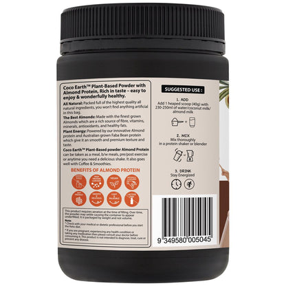 Coco Earth Almond Protein Chocolate Flavour 800g