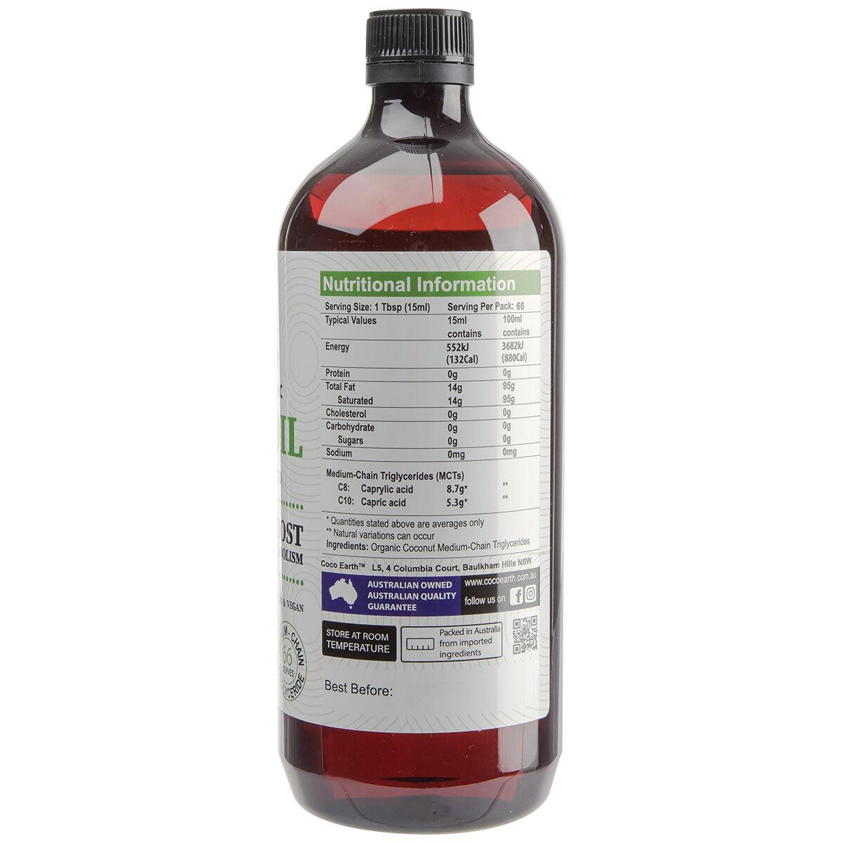 Coco Earth Organic MCT Oil 1L