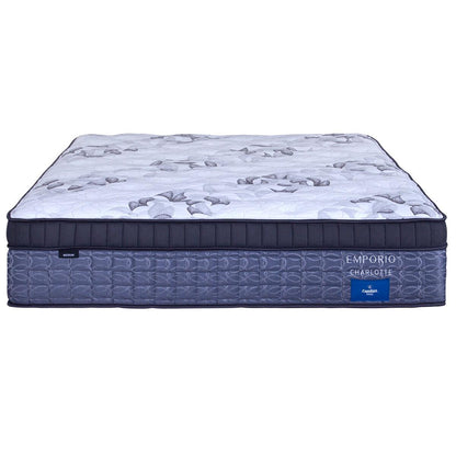Comfort Sleep Emporio Charlotte Queen Mattress With Luna Floating Base Lovely Cement