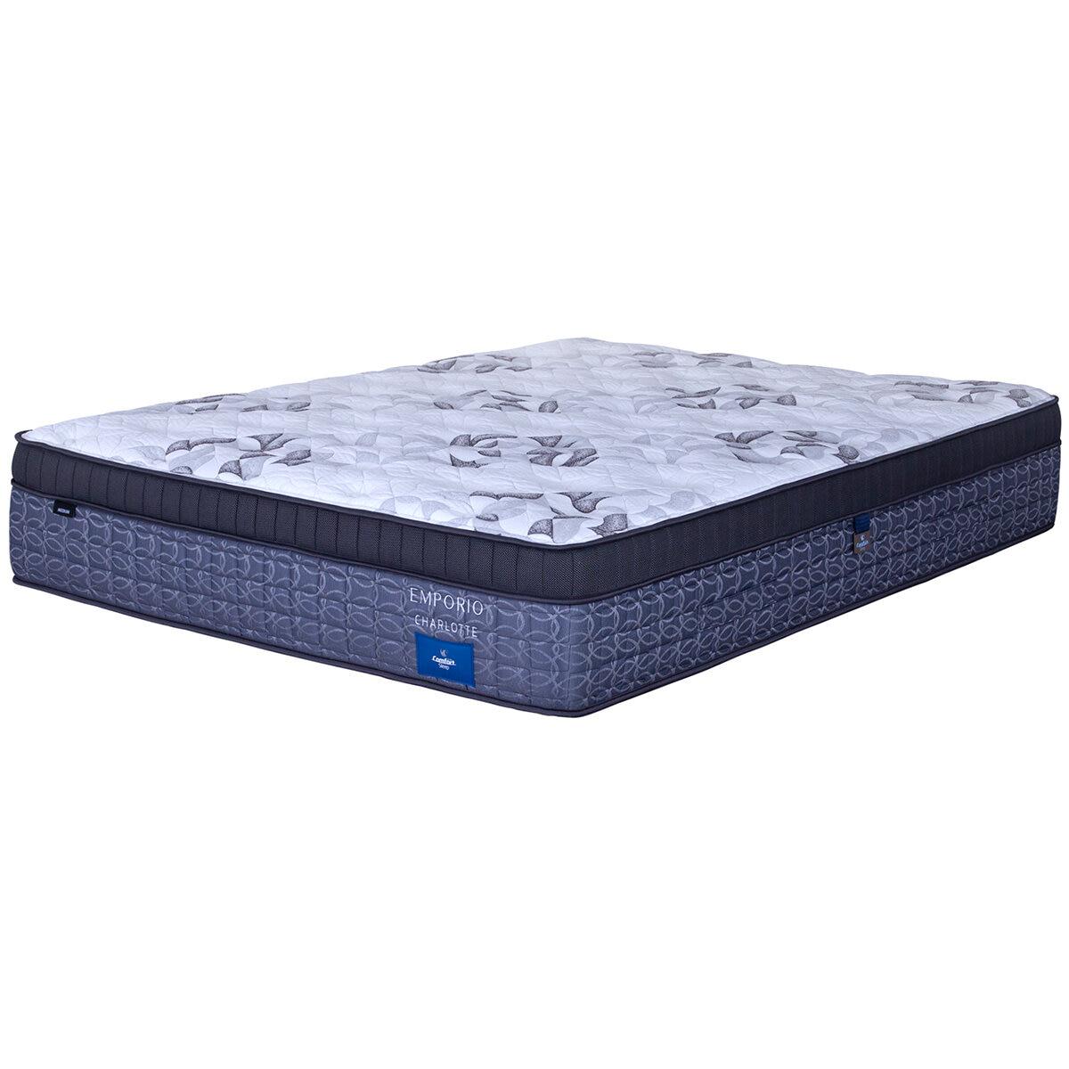 Comfort Sleep Emporio Charlotte King Mattress with Luna Floating Base Manisa Marble