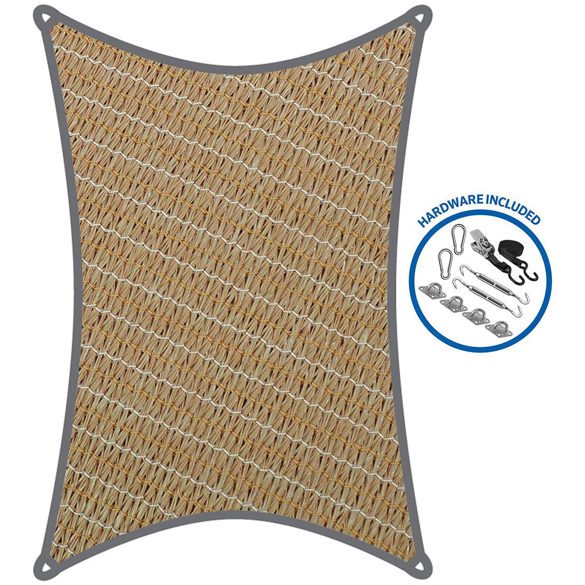 Coolaroo Rectangle Shade Sail Kit Beech