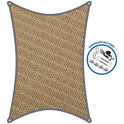Coolaroo Rectangle Shade Sail Kit Beech