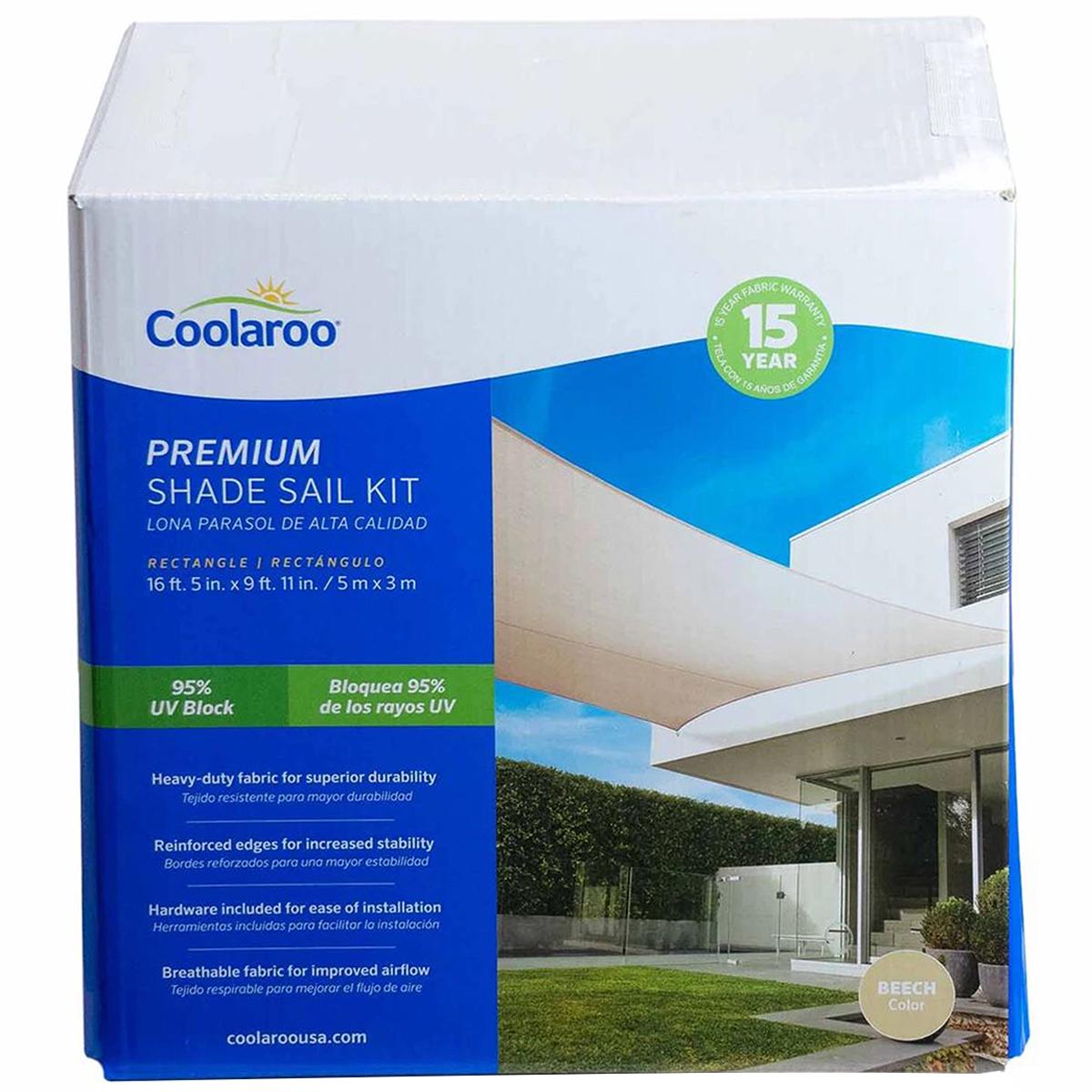 Coolaroo Rectangle Shade Sail Kit Beech
