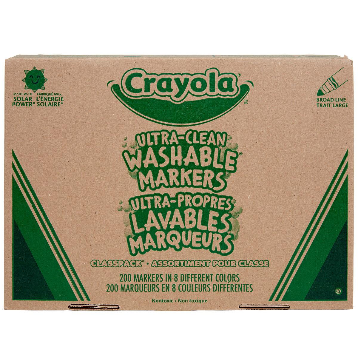 Crayola Classic Washable Coloured Markers Classpack 200 Count