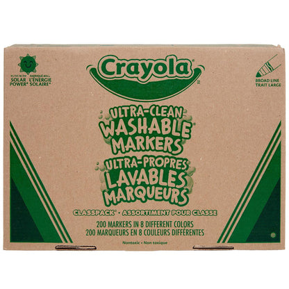 Crayola Classic Washable Coloured Markers Classpack 200 Count
